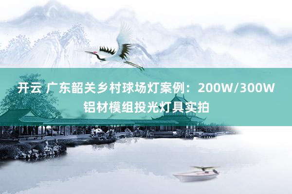开云 广东韶关乡村球场灯案例：200W/300W铝材模组投光灯具实拍